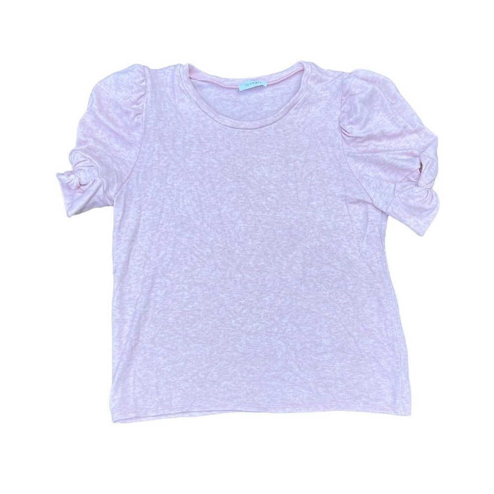 LOVE@FS Pink Blouse W/Puffy Sleeves Size Medium
